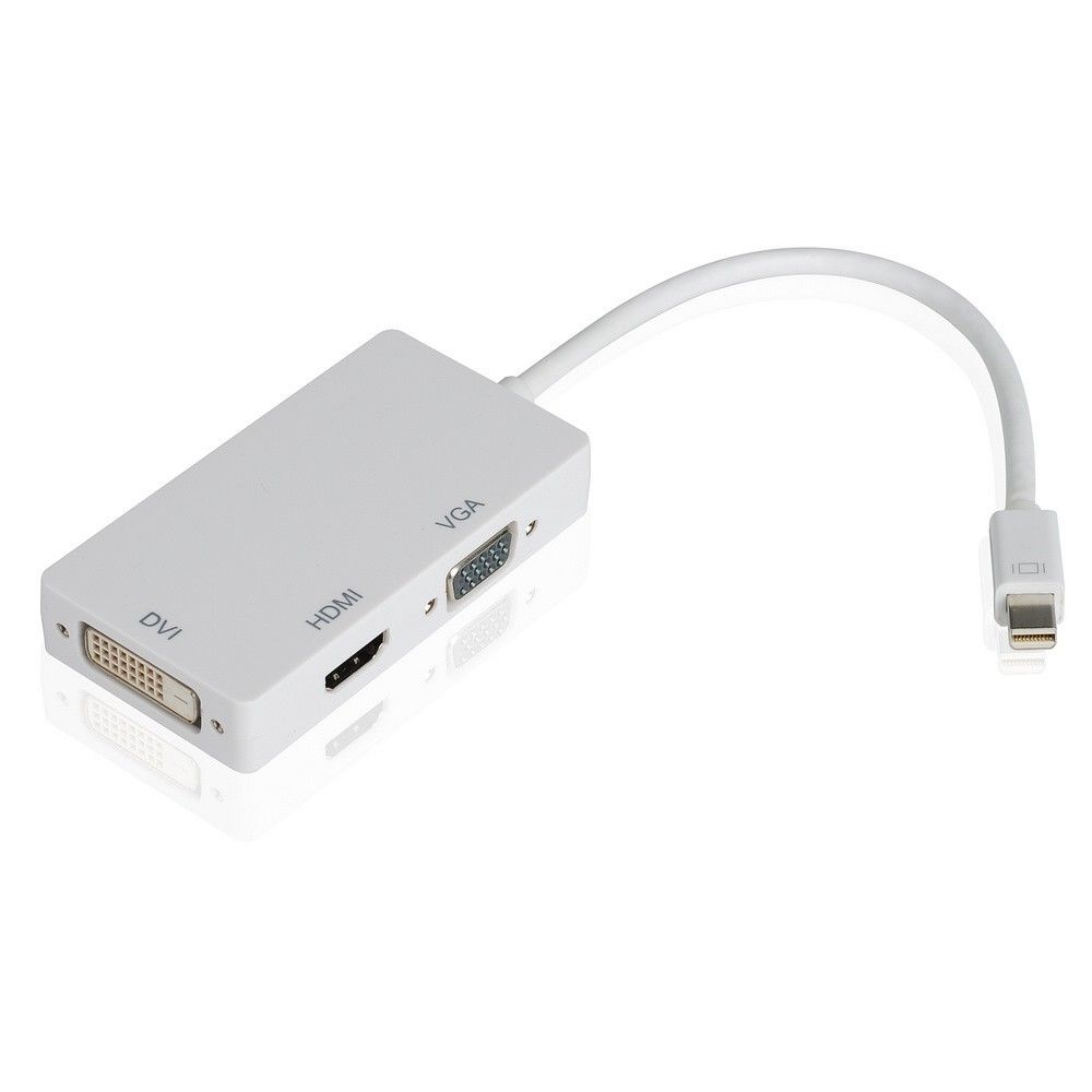 RGBS 3 in 1 Thunderbolt Port Mini Displayport To HDMI DVI VGA Display Port Converter Adapter Cable for Apple Mac Macbook Pro Air iMac Microsoft Surface Pro