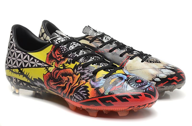 2015 nuevas botas de Tattoo Love Hate FG Messi Soccer Boots tamaño 6.5-11