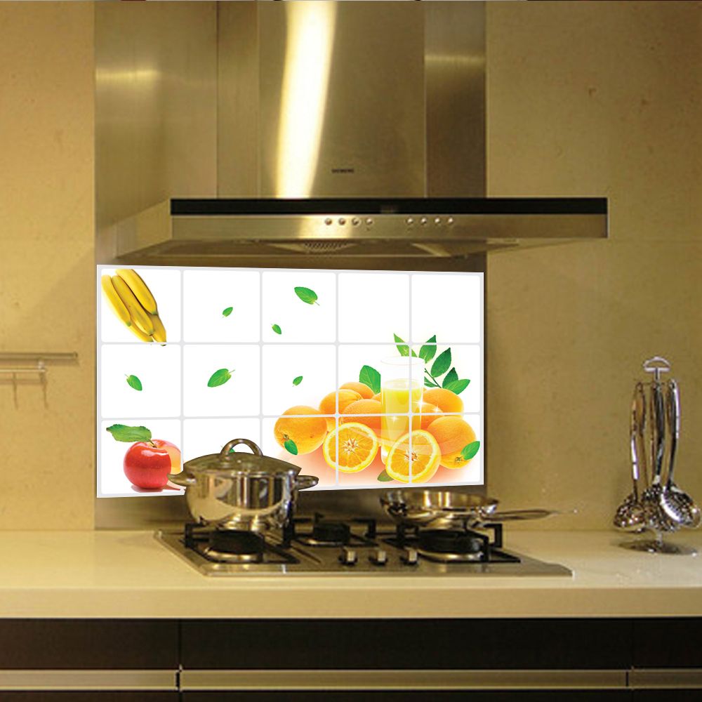 Fruits Kitchen Wall Stickers Oranges Banana Apple Wall Art