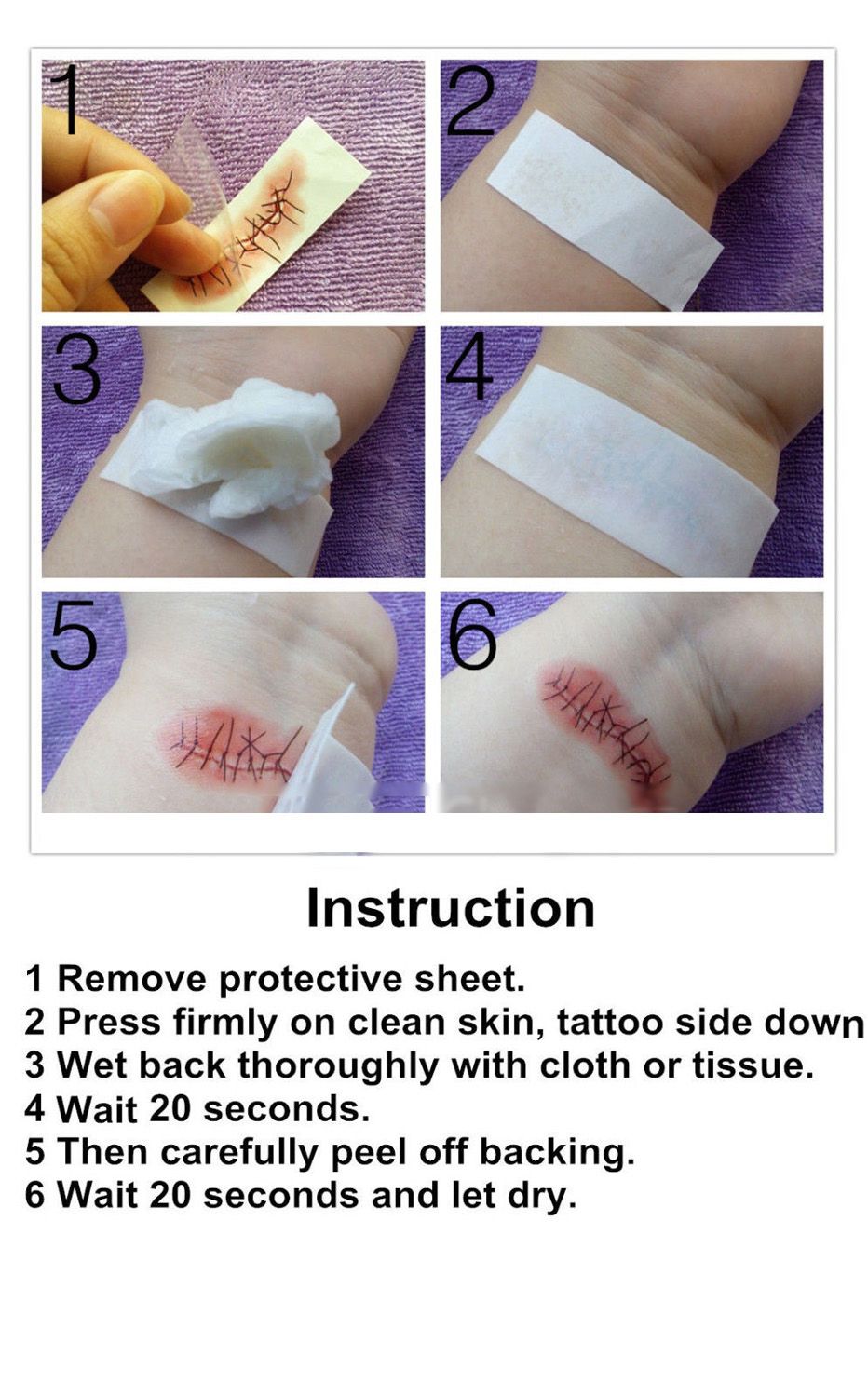 2015 Halloween Makeup Terror Scary Wound Tear The Werewolf Claw Marks  Waterproof Tattoo Stickers Temporary Tattoos From Dingjian520, $0.36 |  DHgate.Com
