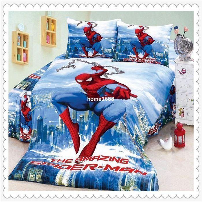 twin spiderman bed set