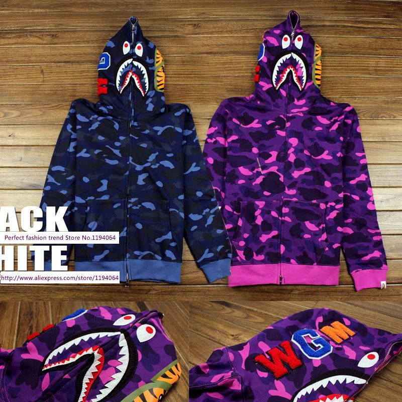 moletom bape shark roxo