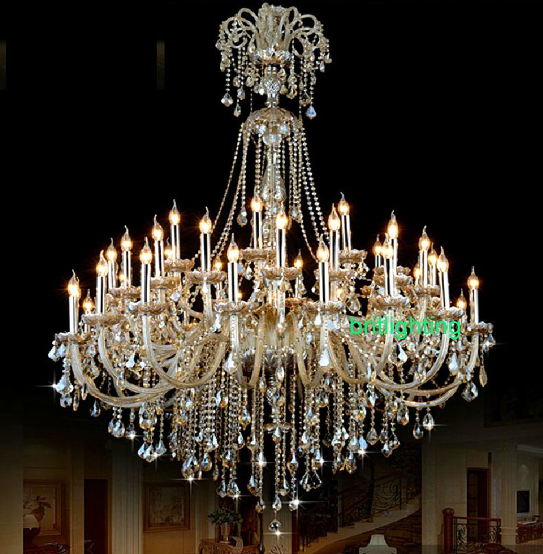 Extra Large Crystal Chandelier Lighting Entryway High Ceiling