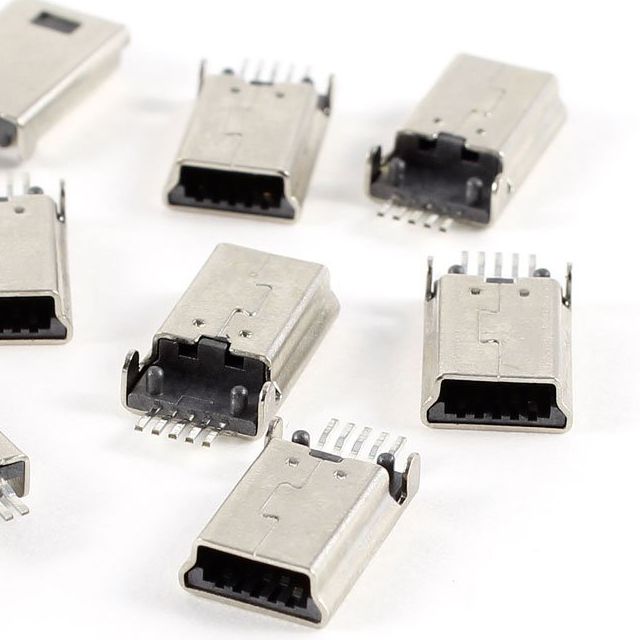 4 pieces Mini USB B Type 5 Pin Female//Socket PCB SMD Connector