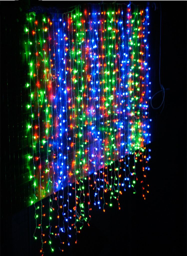600 Leds 6mx3m Led Waterfall Curtain Light Copper Wire String