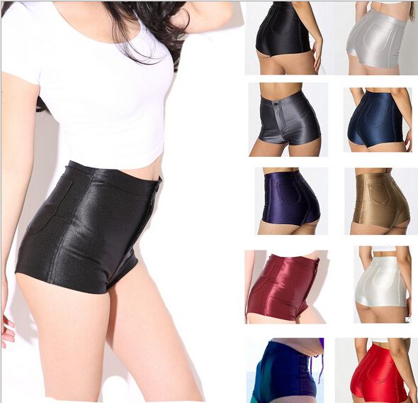 white high waisted hot pants