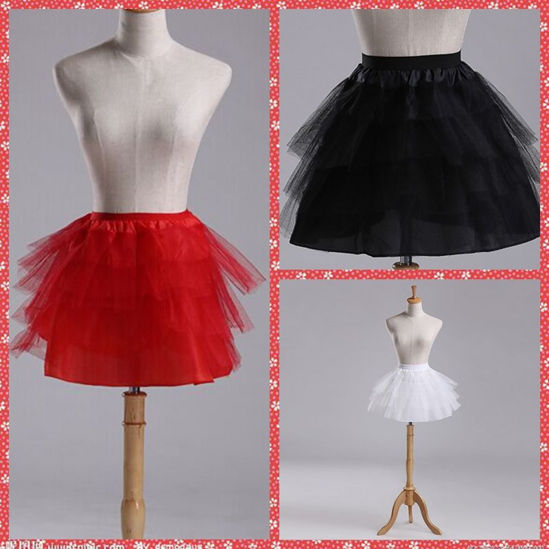 Venta Al Por Mayor Enaguas Cortos Para Vestidos De Novia Hasta La Rodilla, Rojo, Blanco, Negro, Falda, Tutú, Vestidos Sin Vestido De Bola De Crinolina, Enagua De 7,16 € | DHgate