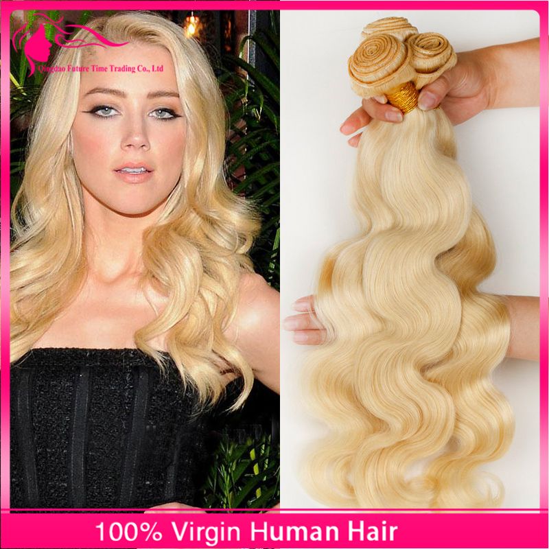 7a Russian Blonde Virgin Hair Weaves 3 Bundles 100 Unprocessed