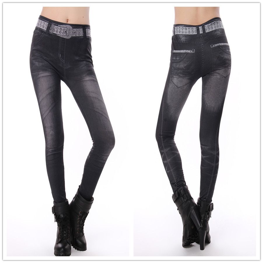 2020 Wholesale Black Genie Slim Jeggings Women Leggings,High Waist ...