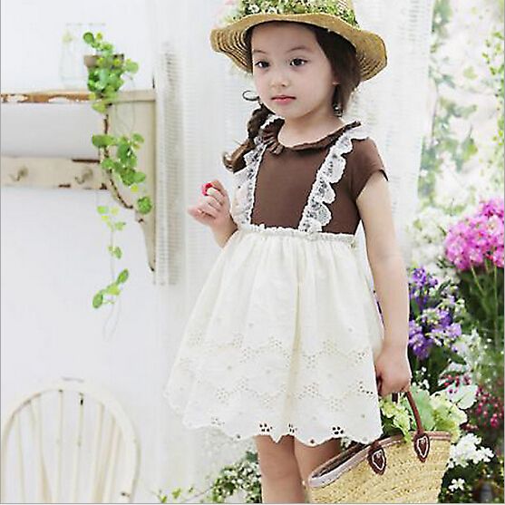 Princess Dress Toddler Baby Kids Girls Sleeveless Floral Princess Dress Hat Outfits Straw Hat 2PCS Summer Clothes Outfits