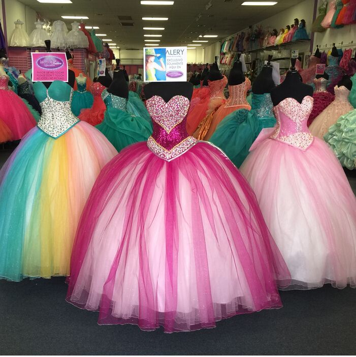 Colorido Ragazza Quinceanera Vestidos 2015 cristal lentejuelas cariño  dieciséis vestidos de bola de la mascarada vestido