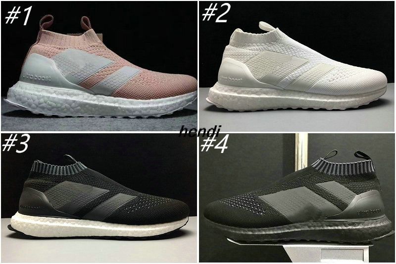 Hombres Mujeres ACE 16+ Ultra Boost Triple Negro Blanco Rosa Zapatos para Ace