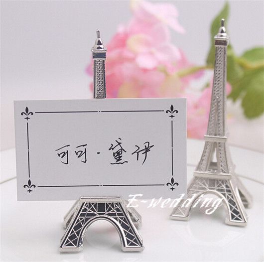 Wedding Favors Eiffel Tower Name Place Card Holder Stand Memo