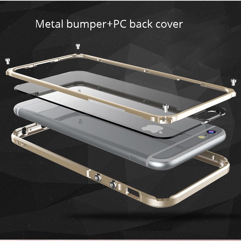 Cubierta para Iphone 6 S Plus Luxury Bumper de metal para Apple 6s Plus 6plus
