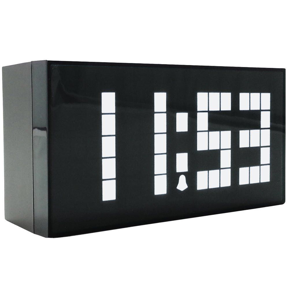 Best Modern Design Big Font Cuboid Plastic Shell Led Alarm Clock Electronic Snooze Table Office Colorful Desk Under Price