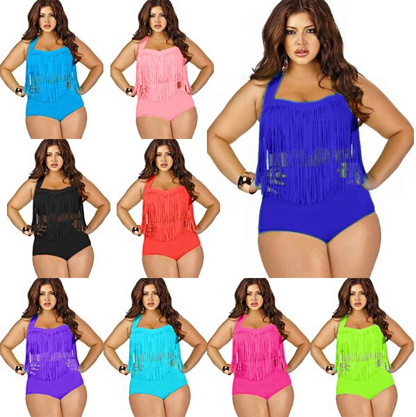 plus size tassel bikini