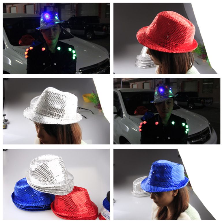 Mardi Gras Light Up Cowboy Hat