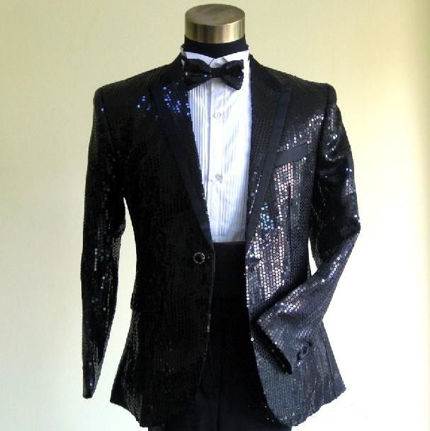 sparkly black suit