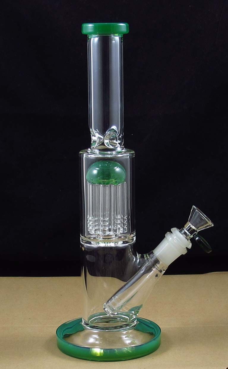 12 Inch Glass Cool Bong With 8 Arms Tree Perc Water Pipe Smoking