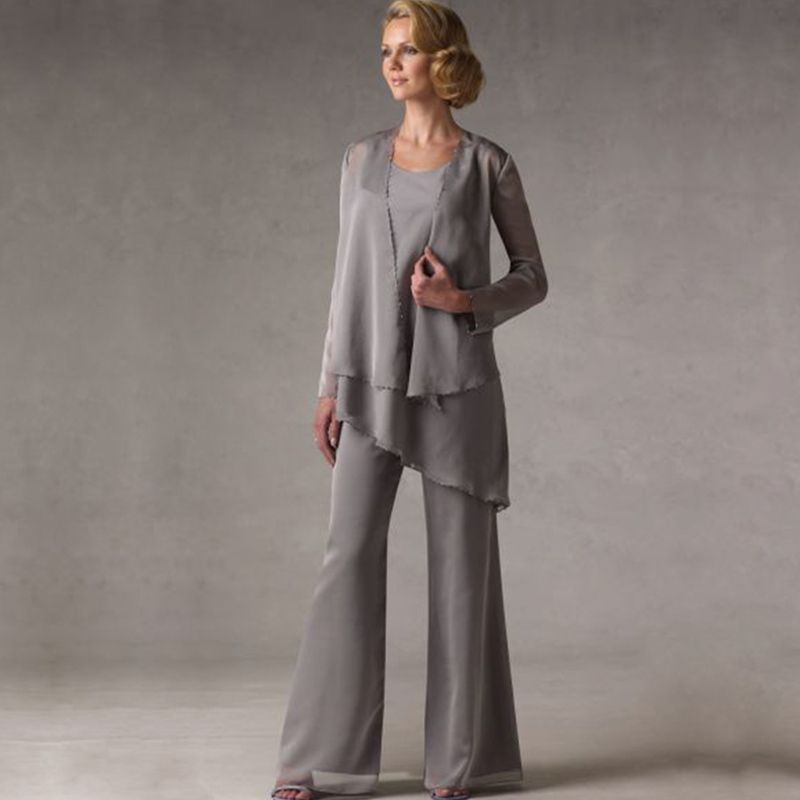 mother of the bride pant suits chiffon