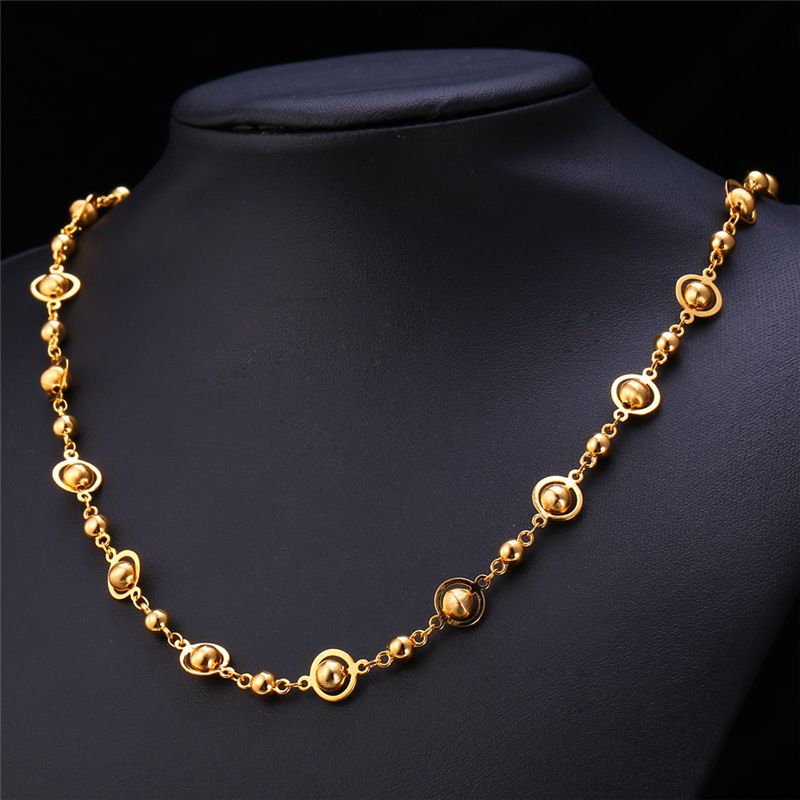 2021 Womens Gold Bead Chain Platinum18k Gold Plated 2015 New Fashion Women Jewelry Fancy Ball 
