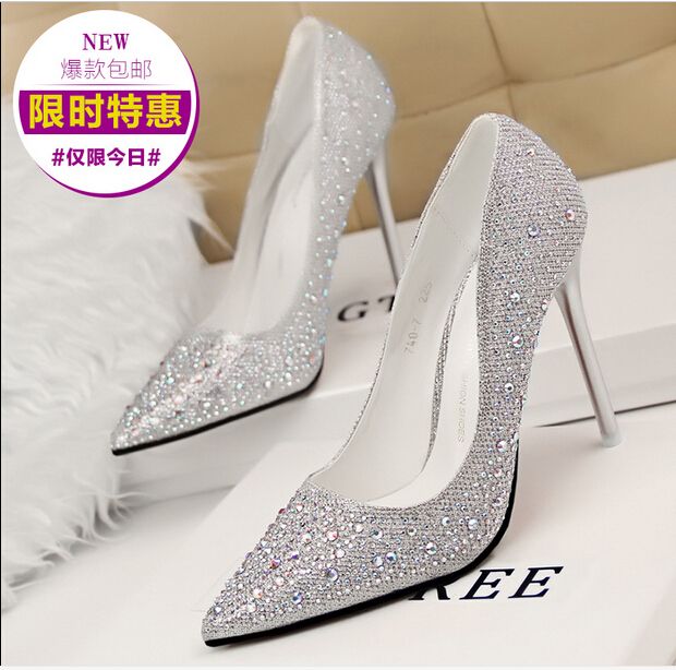 gray heels for wedding
