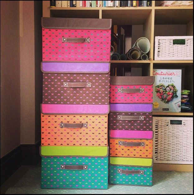 2019 2015 Hot Selling Foldable Fabric Storage Boxes Organizer