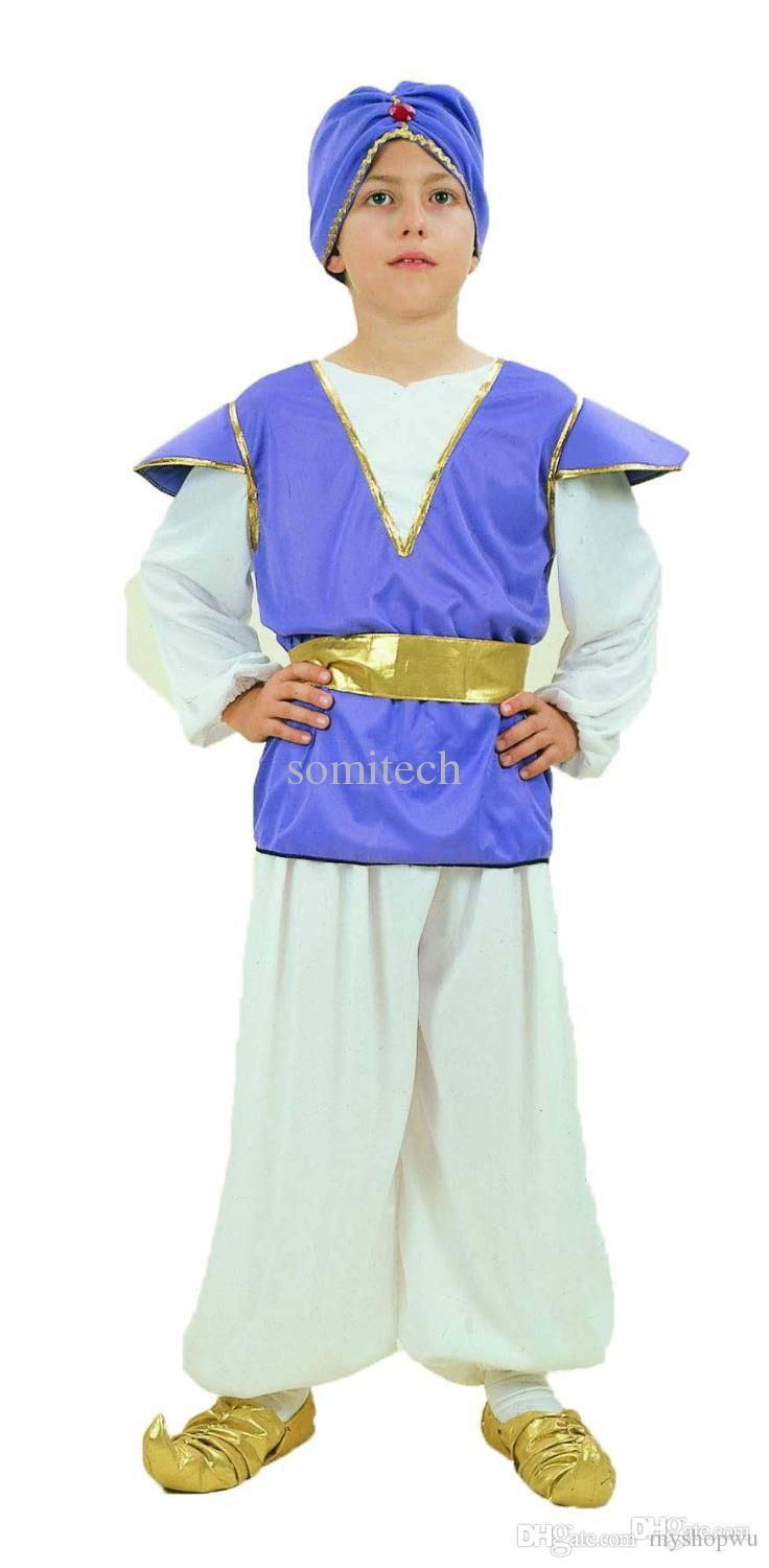 Wholesale Children Aladdin Halloween Costume / Christmas Masquerade