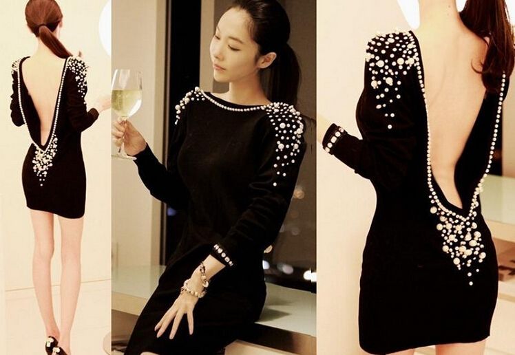 one piece dress backless