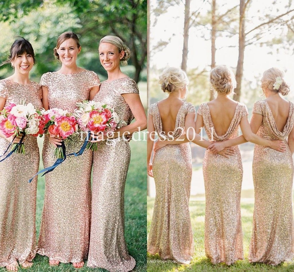 gold sequin bridesmaid