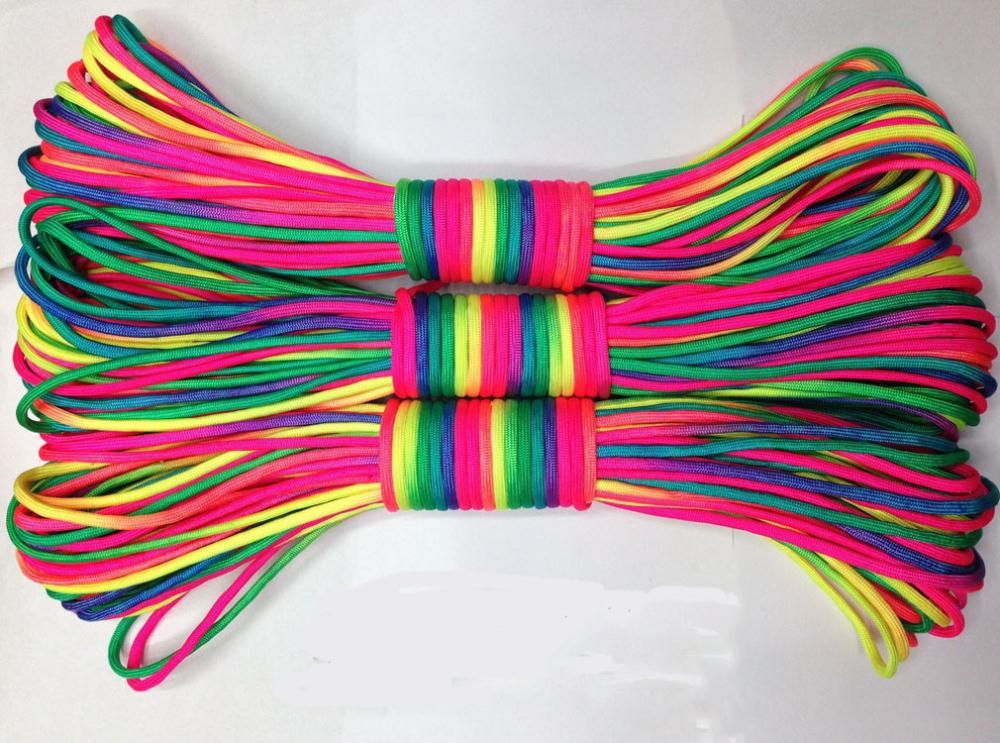 Type III 7 Strand 550 Paracord Bracelet avec boussole en couleurs unies
