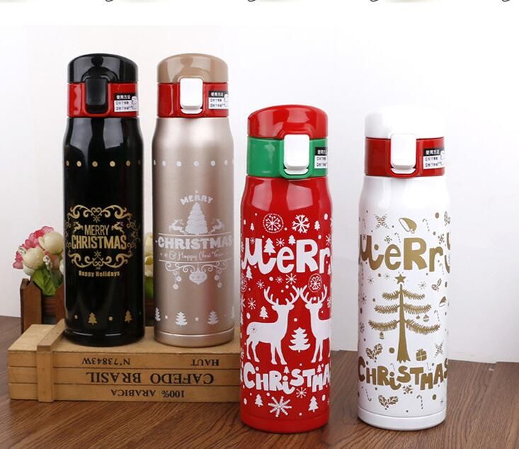 500ml Water Bottle Stainless Steel Water Bottle Portable 17Oz Christmas Gifts US