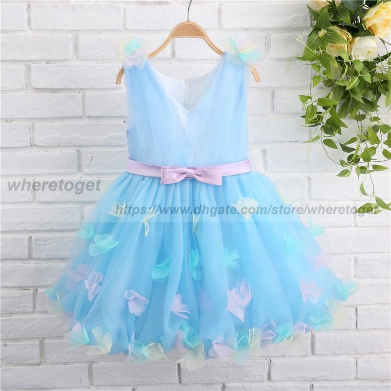sky blue frock for baby girl
