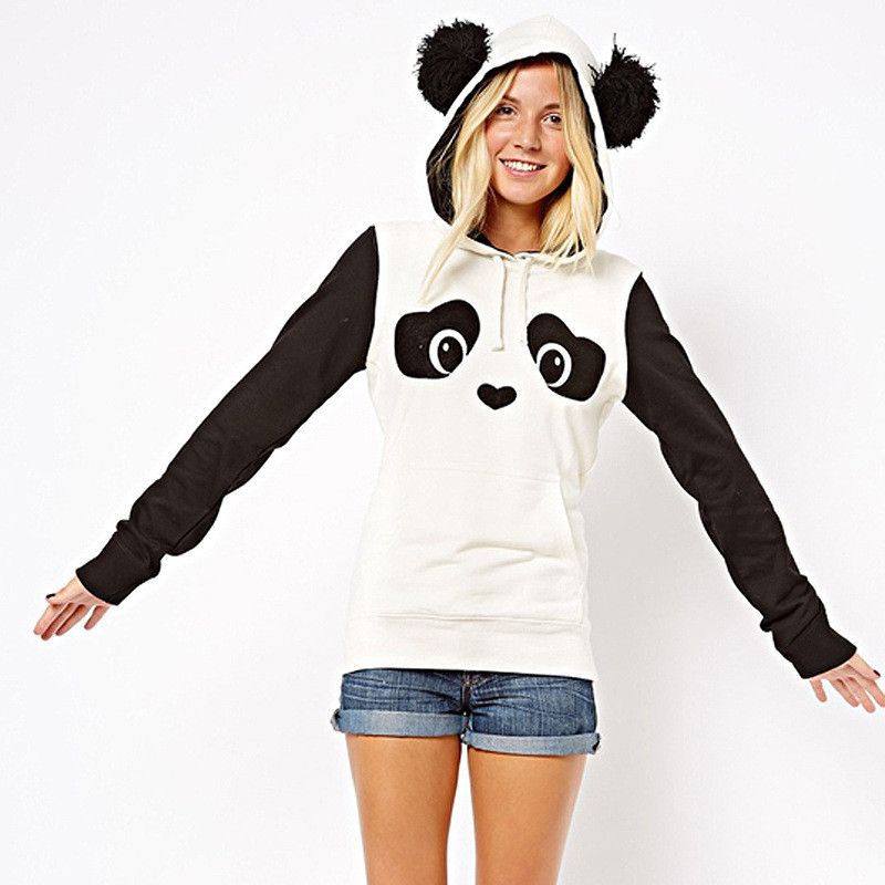panda sweatshirt with ears