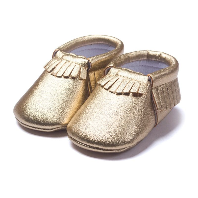 infant girl gold shoes