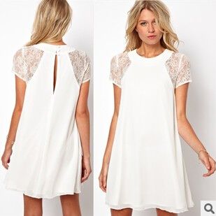 plus size white summer dress with sleeves