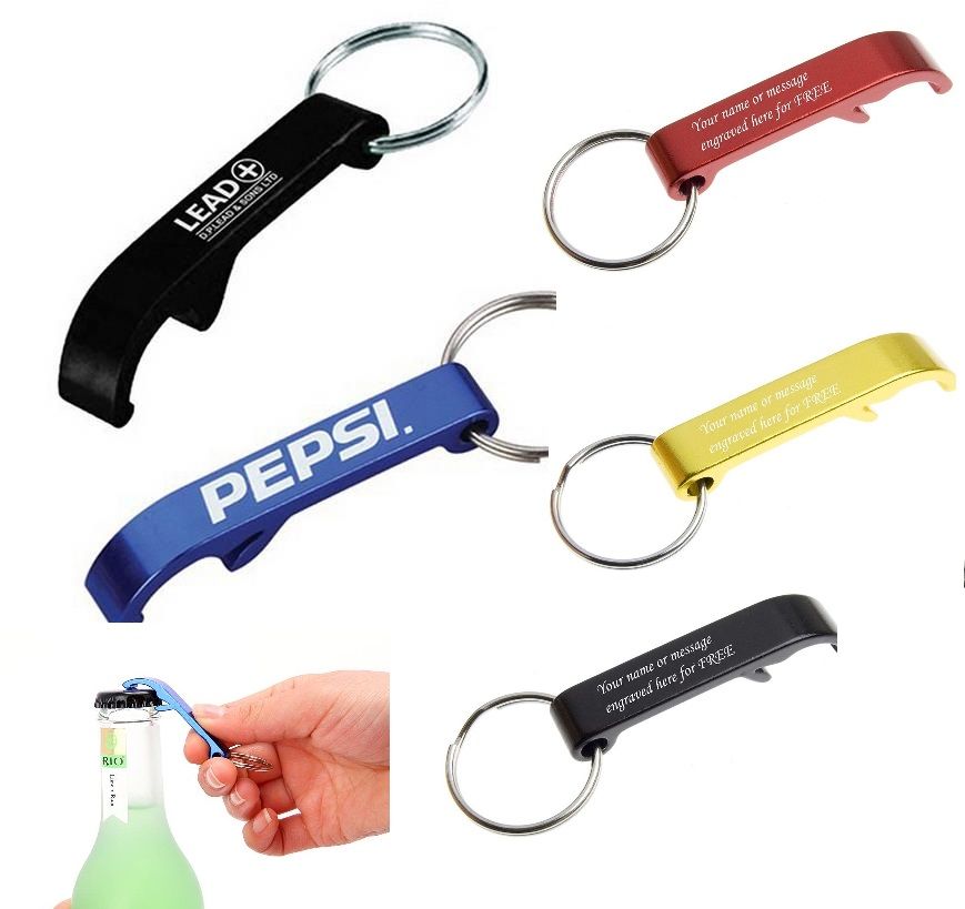 BUD LIGHT Beer Keychain Bottle/can Opener Blue Keyring Metal 