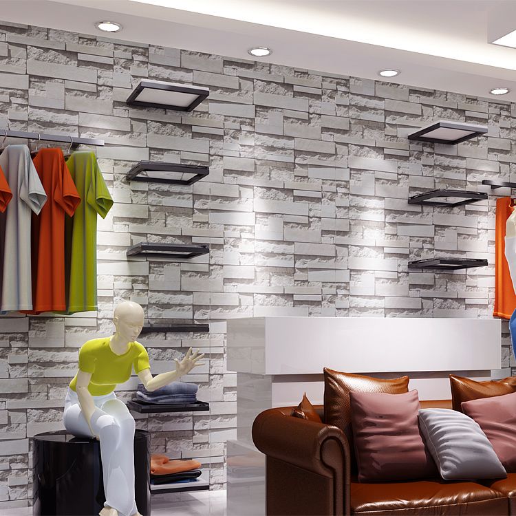 Modern Vintage 3D Stone Wall paper,3D Brick Wallpapers Design,Fashion  Clothing Shop,Background Vinyl PVC Wallpaper for Walls