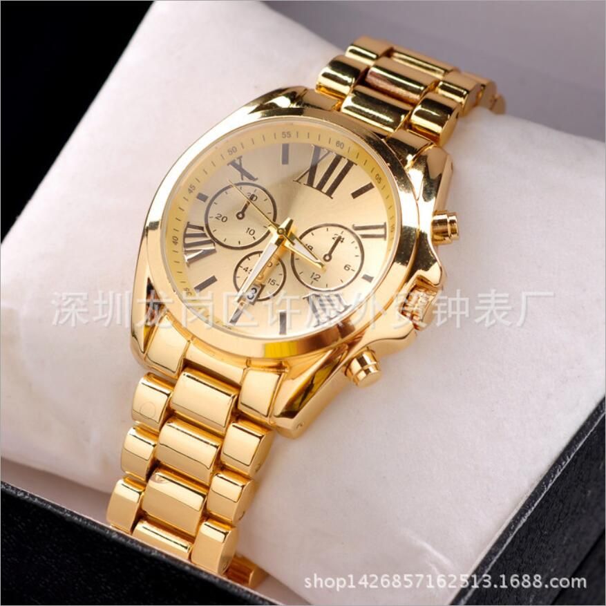 are mk watches real gold