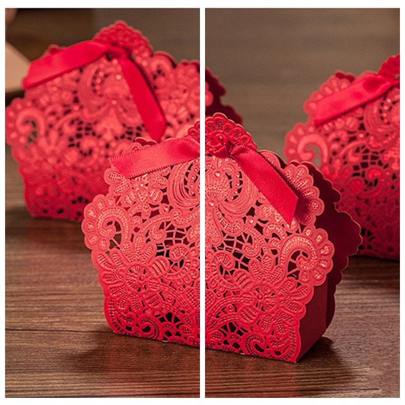 Top Sale Online Red Wedding Boxes Gift Boxes Candy Box Diy