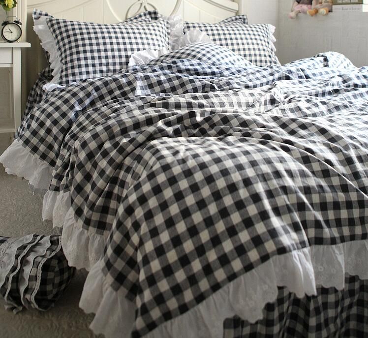 Original British Exported Cotton Handsome Black White Plaid