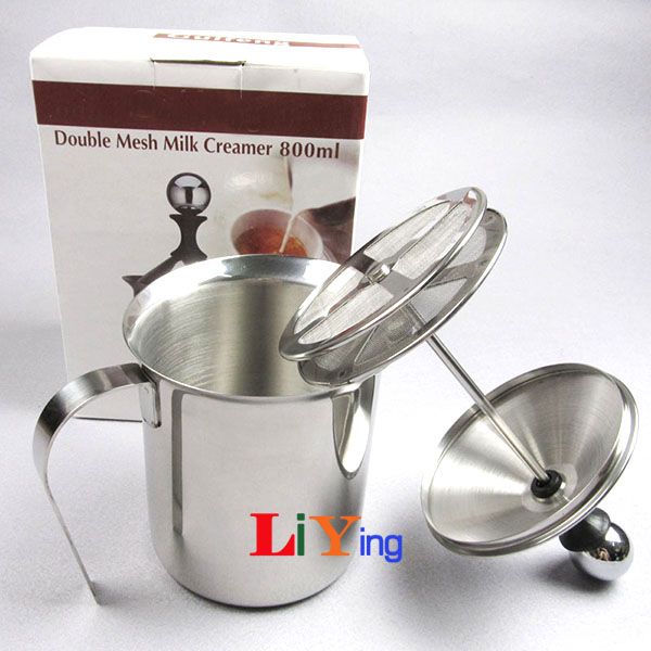 2021 800ml Milk Frother Manual Jugs Milk Mixer Foamer Milk Foam Maker