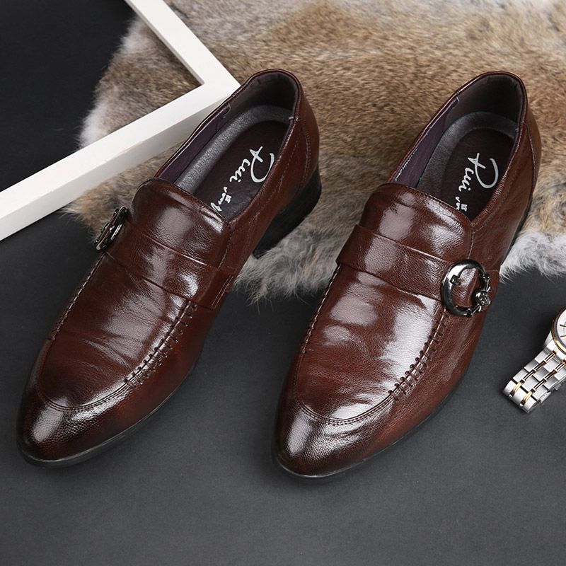 Acheter Pr Italienne Mode Hommes Noir Brun Robe Chaussures En Cuir Véritable Glissement Sur Homme Formelle Costume Chaussures Avec Boucle # Pr35 De 59,41 € Du Weipai | Fr.DHgate.Com