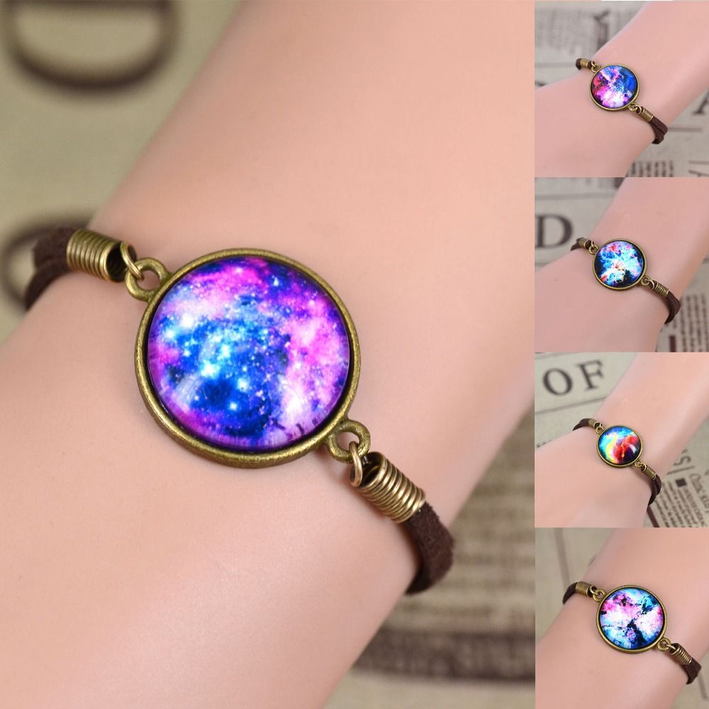 No Mini NEW Galaxy Bracelet Lovely Galaxy Nebula Space Glass Bracelet