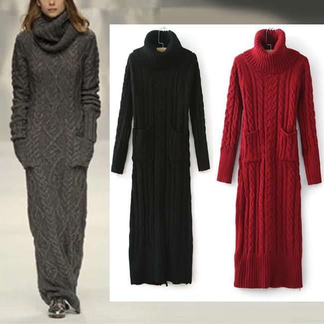 cable knit maxi dress