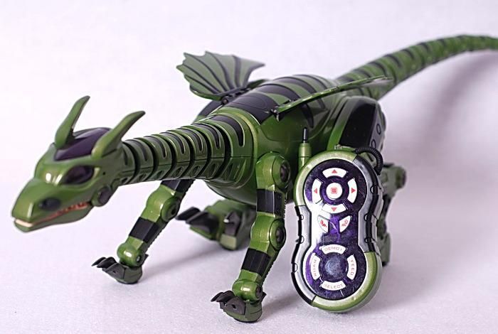 green remote control dinosaur