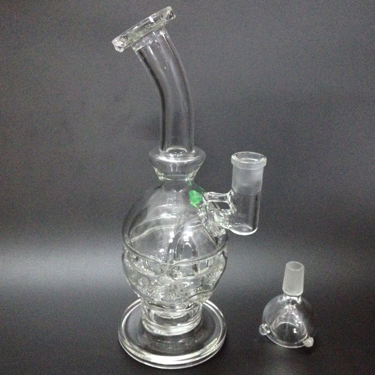 Big Bong Glass Water Pipe with GRACE Logo Flower Thick White Jade Hookah Bowl Big Bong Glass Water Pipe with GRACE Logo Flower Thick White Jade Hookah Bowl