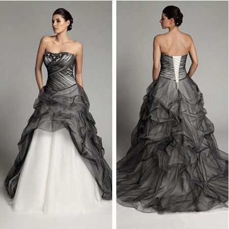 Acquistare 2019 Nuovi Abiti Da Sposa Bianchi E Neri Innamorato Senza  Maniche Increspature Di Perline Increspature Sweep Train Tulle Abiti Da  Sposa Principessa W101 Economico | Consegna Veloce E Qualità | DHgate Italy