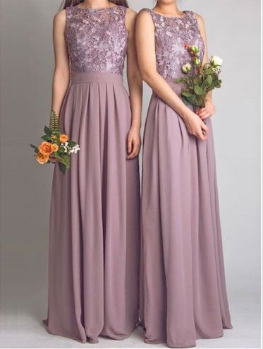 wisteria colored bridesmaid dress