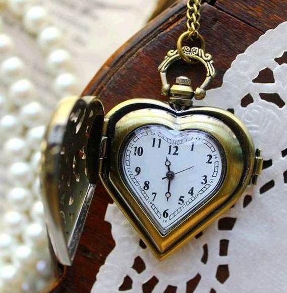 heart shaped pocket watch
